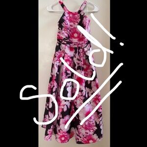 Girl’s Full Length Floral Formal Dress